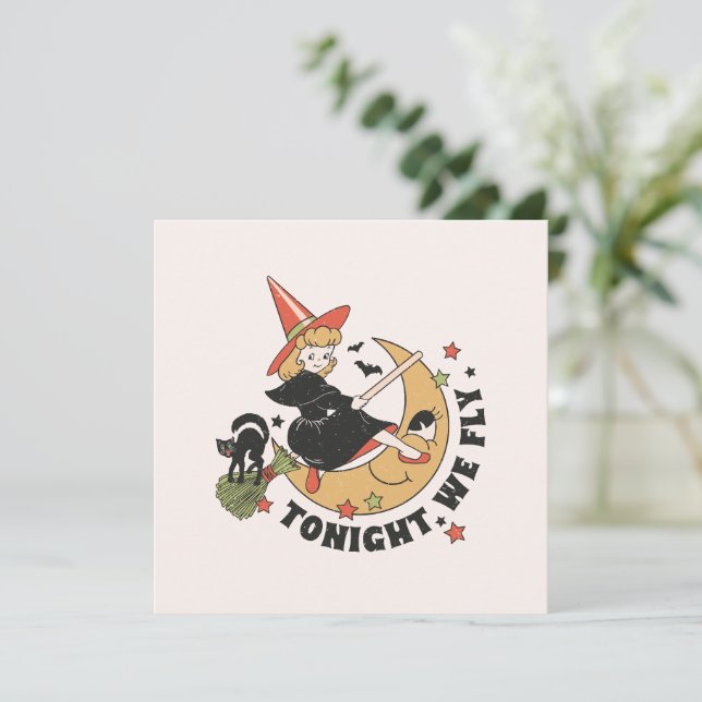Ikväll flyger vi - Cute Witch och Black Cat (Stående Fram)