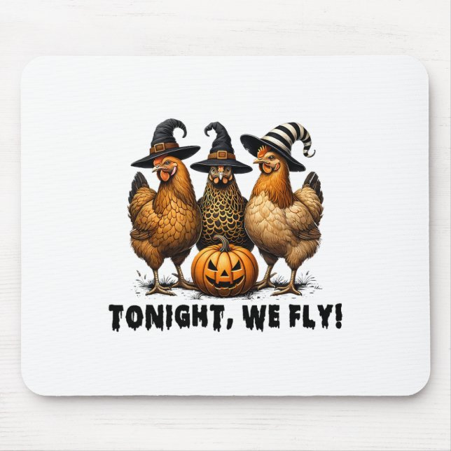 Ikväll flyger vi Halloween Chicken Fall Boskap Musmatta (Framsidan)