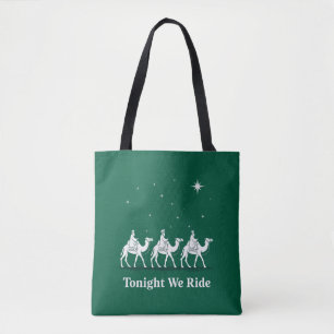 Ikväll Ridar Vi Jul Kristen Tro Xmas Tygkasse