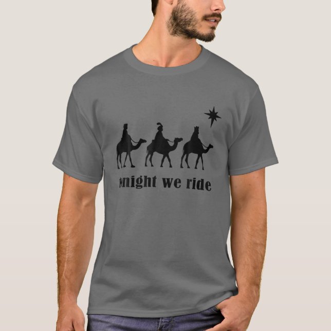 Ikväll Ride jul, 3 Wise Manar Camel Ride T Shirt (Framsida)