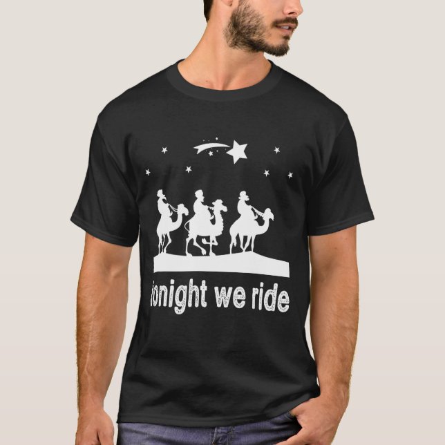 Ikväll ride vi jul 3 Wise Camel Ride T Shirt (Framsida)