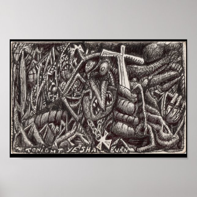 "Ikväll ska du brinna!" Poster (Framsidan)