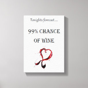 Ikvällar förutser 99% riskerar av vin canvastryck