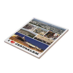 IL003 i kärlek JERUSALEM Israel Mellan östern, Kakelplatta