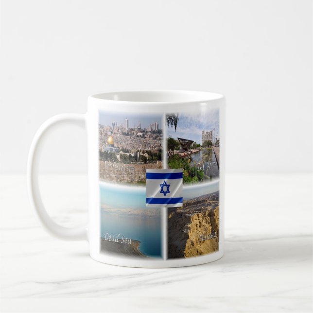 IL006 TEL AVIV JERUSALEM, Israel Kaffemugg (Vänster)