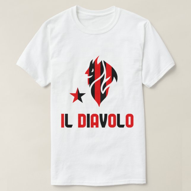 Il Diavolo milan striped T Shirt (Design framsida)