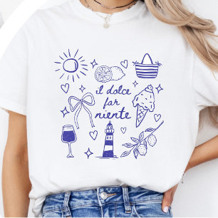 Il Dolce Far Niente Blå Coquette Slöja Italien T Shirt