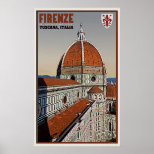 il Duomo från Giottos Campanile Poster