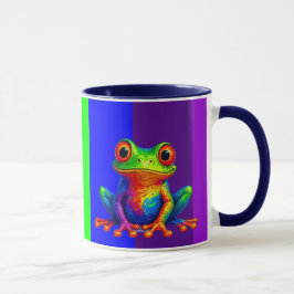 Il est beau ce mug avec sa grenouille rigolote. mugg