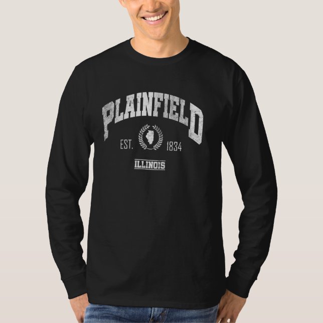 IL Illinois Vintage Throwback T Shirt (Framsida)
