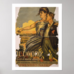 "Il Lavoro"-Work, New Duty (vit) Poster