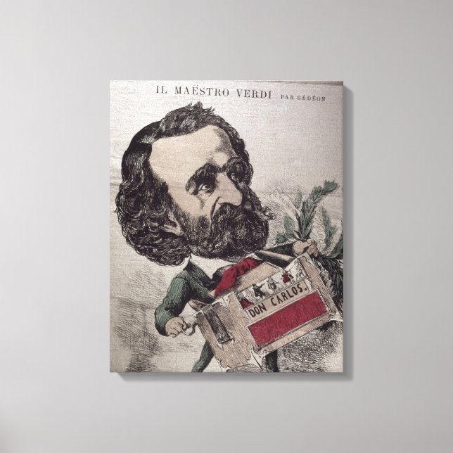 Il Maestro', karikatyr av italienska Canvastryck (Framsida)
