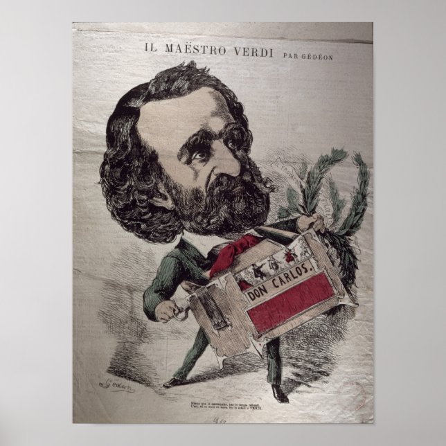 Il Maestro', karikatyr av italienska Poster (Framsidan)