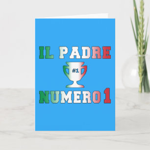 Il Padre Numero 1 pappa #1 i italiensk fars dag Kort