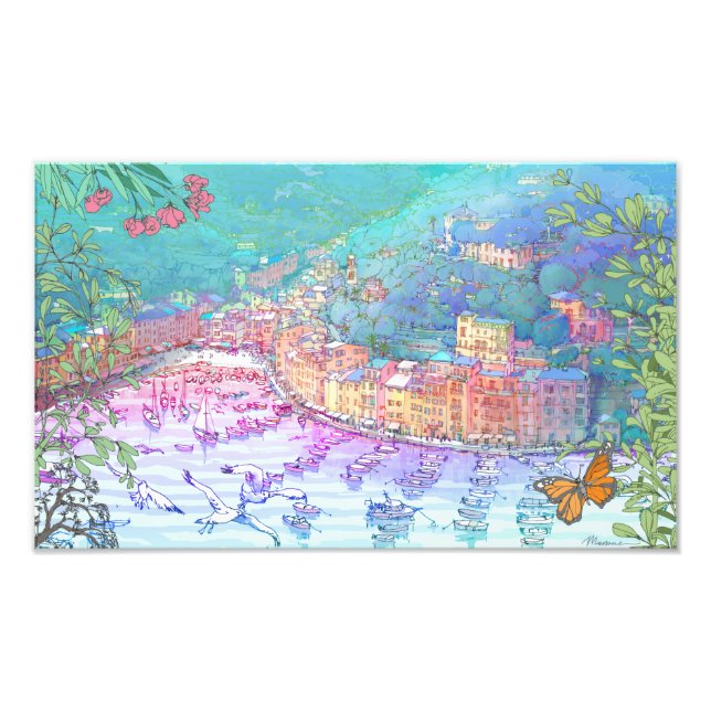 Il promontorio di Portofino Fototryck (Framsidan)
