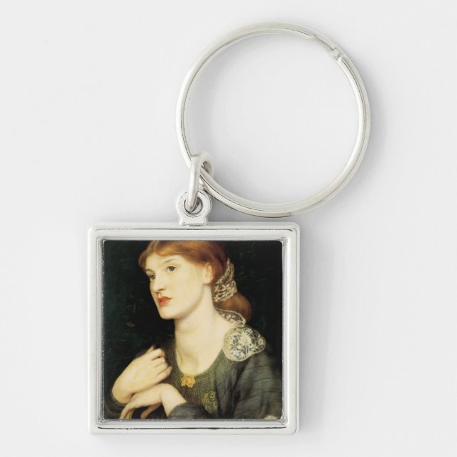 Il Romascello ( Bella e Buona ) från Rossetti Fyrkantig Silverfärgad Nyckelring (Framsidan)