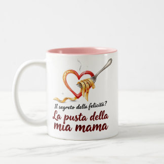 Il Segreto Della Felicita Pasta Mama Två-Tonad Mugg