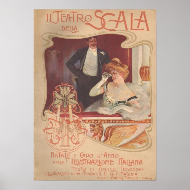 Il Teatro della Scala 1900 Poster (Framsidan)