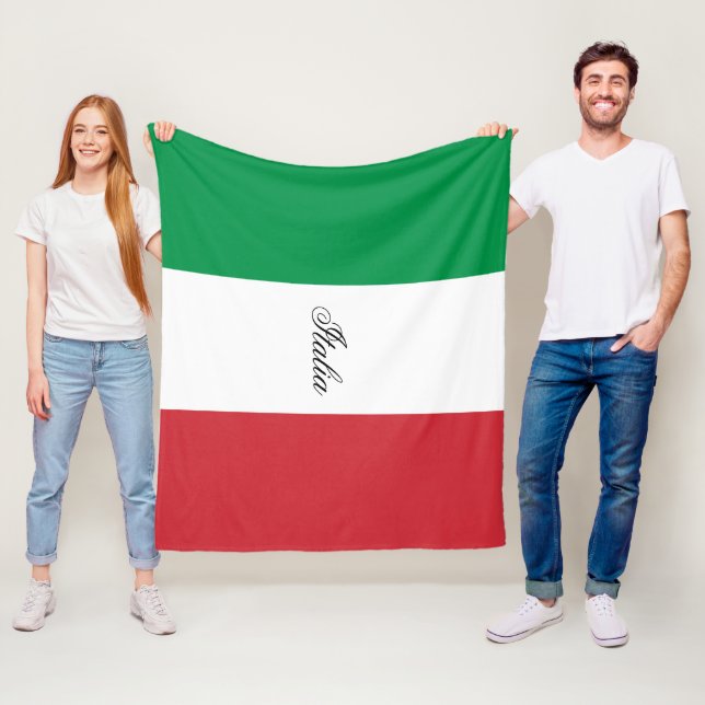 Il Tricolore - Flagga Italien Fleecefilt (På plats)