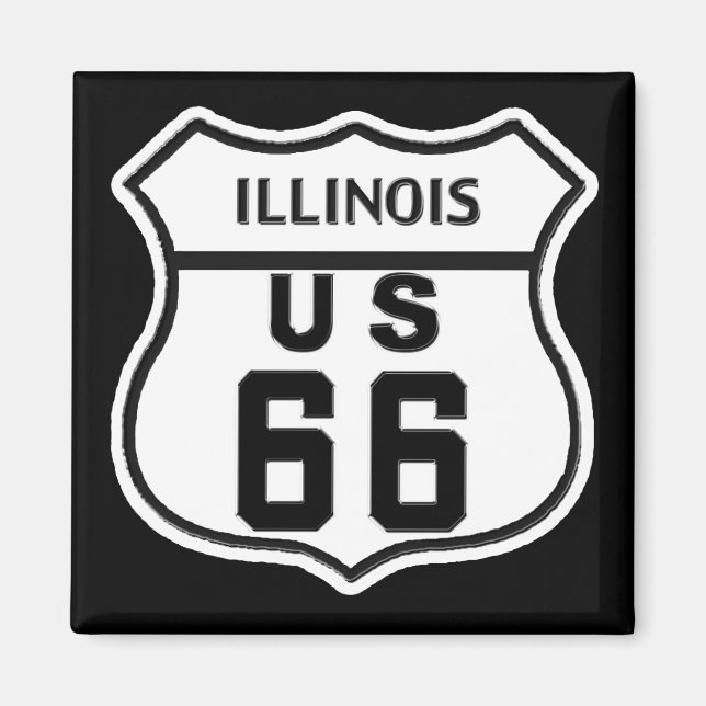 IL US ROUTE 66 MAGNET (Framsidan)