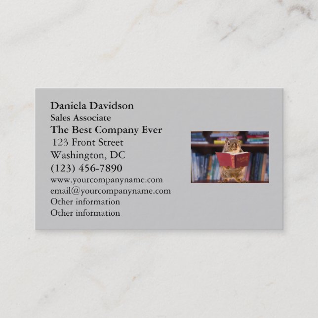 Ila ekorreläsning en ordbok visitkort (Framsida)