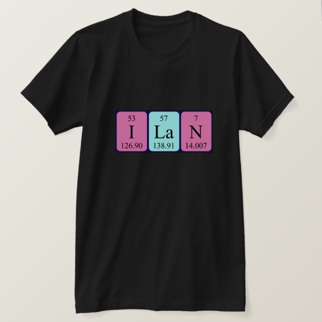 Ilan periodisk skjorta bord namn tee (Design framsida)