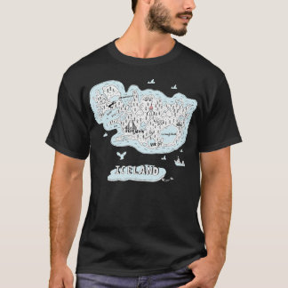 Ilands landmärken t shirt