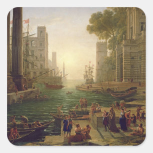 Ilastning av St. Paula Romana på Ostia, 1637-39 Fyrkantigt Klistermärke
