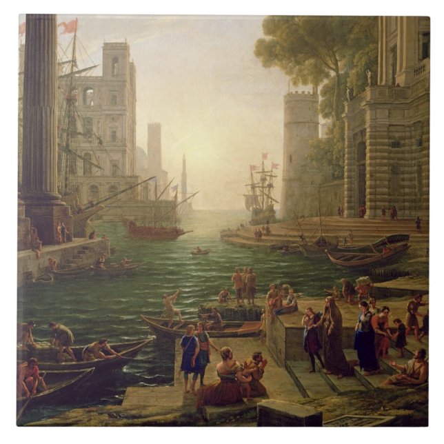 Ilastning av St. Paula Romana på Ostia, 1637-39 Kakelplatta (Framsidan)