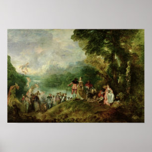 Ilastning för Cythera, 1717 Poster