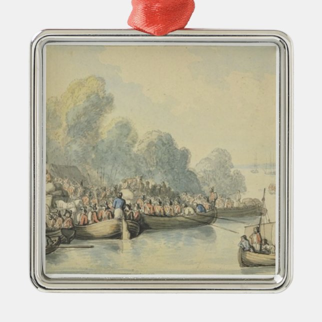 Ilastning på Southampton på 20th Juni efter Lord Julgransprydnad Metall (Framsidan)