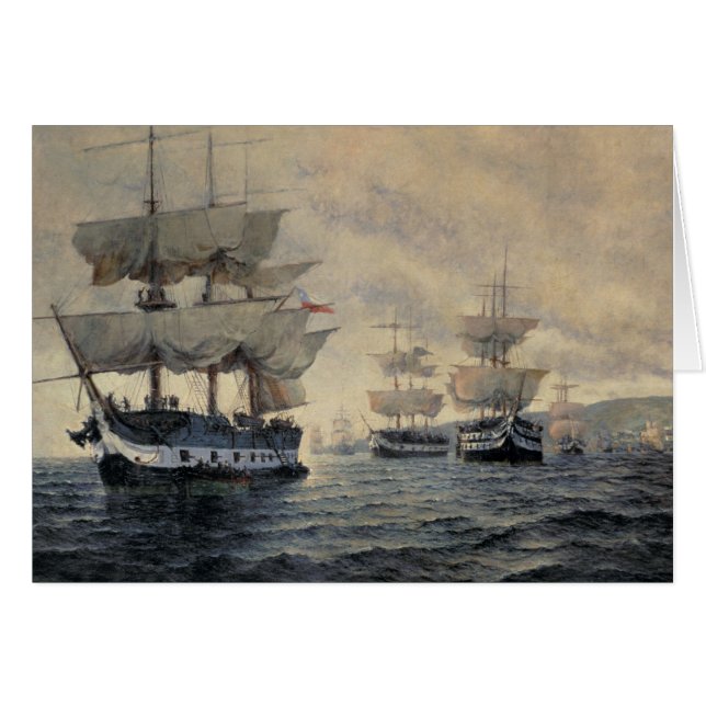 Ilastningen av den befria expeditionen av Pe Hälsningskort (Framsidan Horizontal)