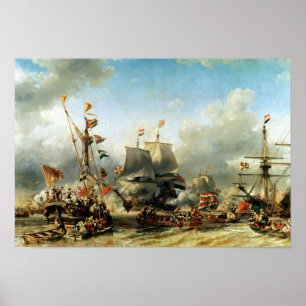 Ilastningen av Ruyter och William de Witt Poster