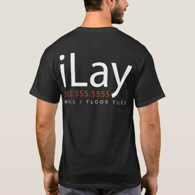 iLay. Vägggolv som belägger med tegel befordrings- Tee Shirt (Baksida)