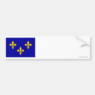 Île-de-Frankriken flagga Bildekal