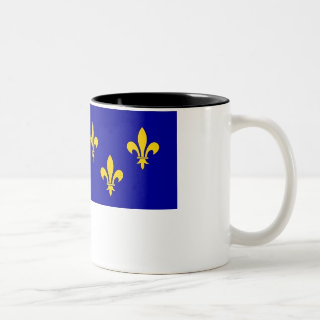 Île-de-Frankriken flagga Två-Tonad Mugg (Höger)