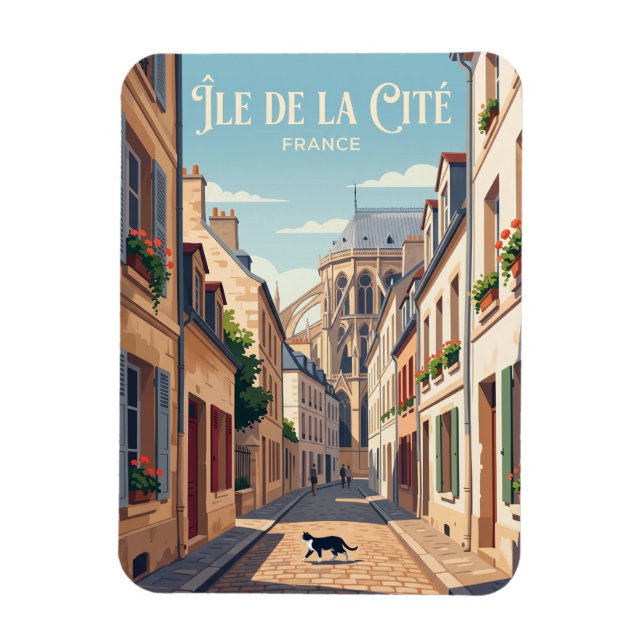 Île de la Cité Frankrike Magnet (Vertikal)