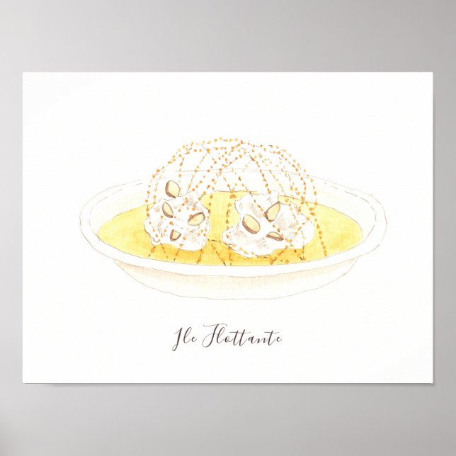 Ile Flottante, vattenfärg Poster (Framsidan)