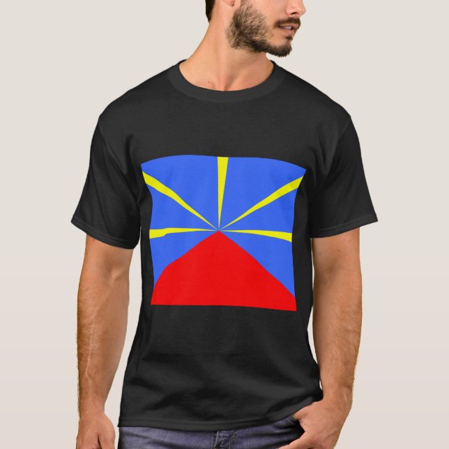 Ile Réunion 974 Reunion Island Drapeau Maveli T Shirt (Framsida)