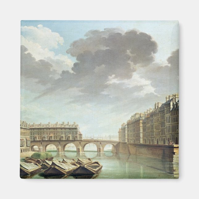 Ile Saint-Louis och Pont Marie 1757 Magnet (Framsidan)