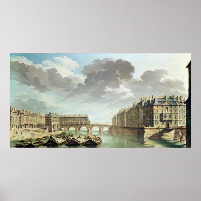 Ile Saint-Louis och Pont Marie 1757 Poster (Framsidan)