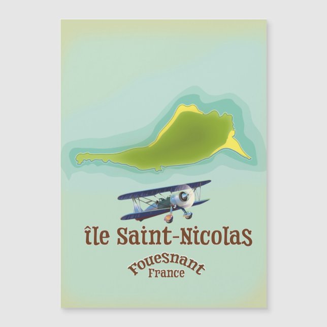 Île Saint-Nicolas Fouesnant Frankrike karta (Framsida)