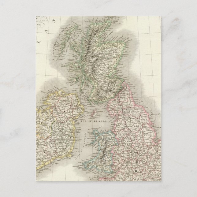 Iles Britanniques - British Isles Vykort (Framsida)