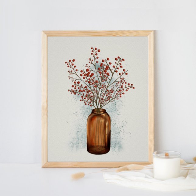 Ilex Berries i A Vas Poster (Skapare uppladdad)