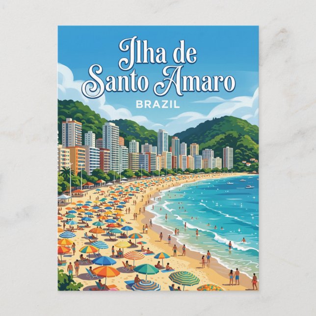 Ilha de Santo Amaro Brasilien Vykort (Framsida)