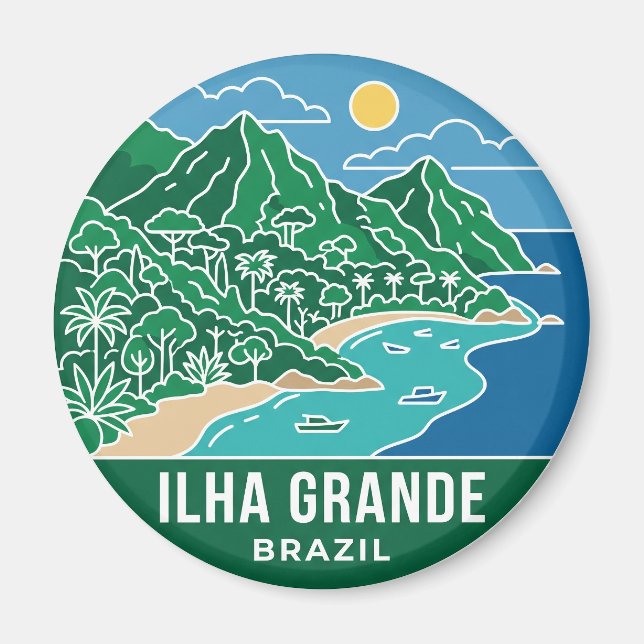 Ilha Grande Brasilien Magnet (Framsidan)