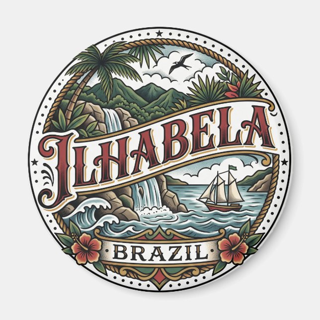 Ilhabela Brasilien Magnet (Framsidan)