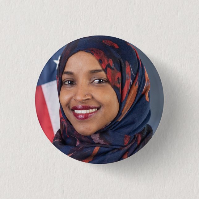 Ilhan Omar Button Knapp (Framsida)