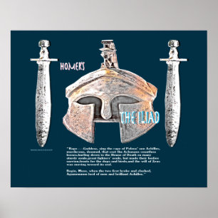 Iliaden avbildar/text poster