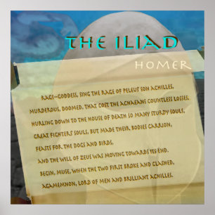 Iliadrullan avbildar text poster